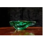  Green glass bowl of Vintage style