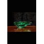  Green glass bowl of Vintage style