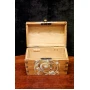 Painted oak casket of Vintage style 