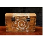 Painted oak casket of Vintage style 