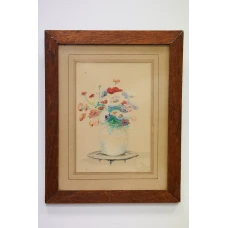 Original watercolor "Poppies" by Berger Traat