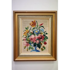 Framed tapestry "Flowers"
