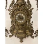 Fireplace clock with two candlesticks