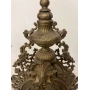 Fireplace clock with two candlesticks