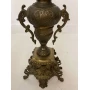 Fireplace clock with two candlesticks