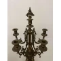 Fireplace clock with two candlesticks
