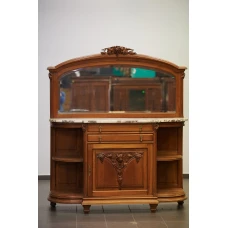 Antique Art Nouveau walnut buffet