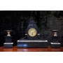 Antique mantel clock with candlesticks