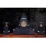 Antique mantel clock with candlesticks