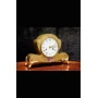 Table clock, hand-painted with bronze elements 