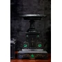 Mantel clock with candlesticks, marble with gold inlays