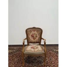 Antique walnut chairs with armrests 