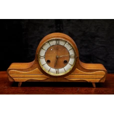 Art Deco mahogany table clock